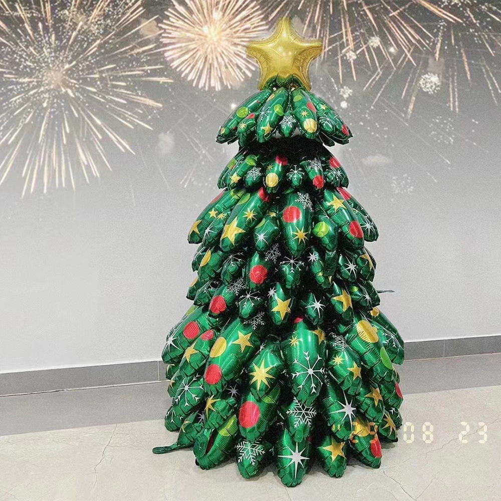 Assembled Christmas Tree Aluminum Film Balloon Christmas Decoration Stereo Christmas Tree Aluminum Film Balloon